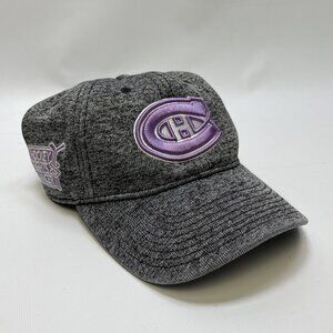 Montreal Canadiens Hockey Fights Cancer Hat Gray NHL Fanatics PRO Authentic